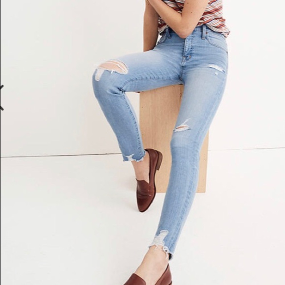 Madewell 9” high rise skinny jeans